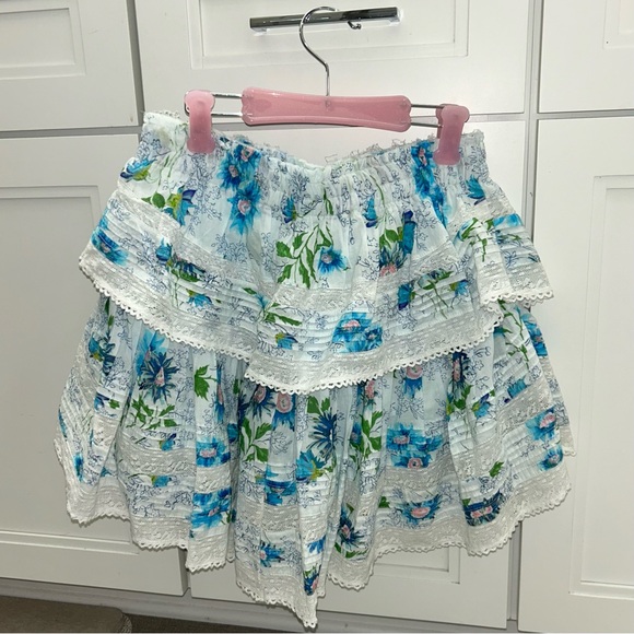 Loveshackfancy petite ruffle mini skirt blueberry lemonade 🫐🍋 - Picture 2 of 5